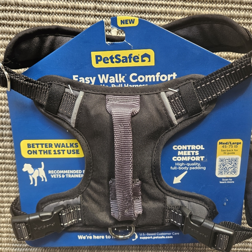 PetSafe Easy Walk Comfort Harness - Black and Gray